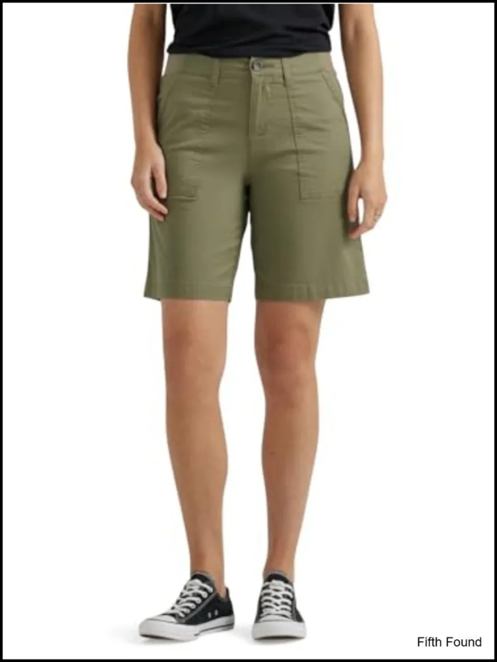 Mid Rise Relaxed Fit Bermuda Shorts 9